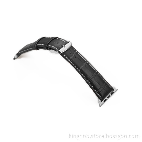 Genuine Leather Watch Band Strap Pin Buckle Adaptor For Apple Watch 38mm 42mm